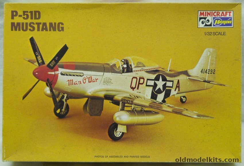 Hasegawa 1/32 P-51D Mustang Man 'O War, 1086 plastic model kit